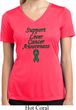 Support Liver Cancer Awareness Ladies Dry Wicking V-neck