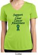 Support Liver Cancer Awareness Ladies Dry Wicking V-neck
