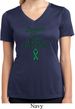 Support Liver Cancer Awareness Ladies Dry Wicking V-neck