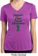 Support Liver Cancer Awareness Ladies Dry Wicking V-neck