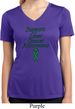 Support Liver Cancer Awareness Ladies Dry Wicking V-neck