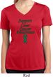 Support Liver Cancer Awareness Ladies Dry Wicking V-neck