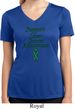 Support Liver Cancer Awareness Ladies Dry Wicking V-neck