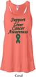 Support Liver Cancer Awareness Ladies Flowy Racerback