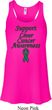 Support Liver Cancer Awareness Ladies Flowy Racerback