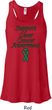 Support Liver Cancer Awareness Ladies Flowy Racerback
