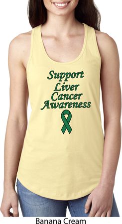 Support Liver Cancer Awareness Ladies Ideal Racerback