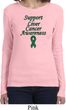 Support Liver Cancer Awareness Ladies Long Sleeve