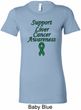 Support Liver Cancer Awareness Ladies Longer Length Shirt