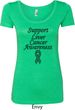 Support Liver Cancer Awareness Ladies Scoop Neck