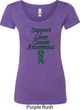 Support Liver Cancer Awareness Ladies Scoop Neck
