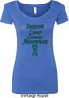 Support Liver Cancer Awareness Ladies Scoop Neck
