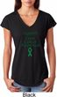 Support Liver Cancer Awareness Ladies Tri Blend V-neck