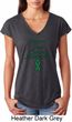 Support Liver Cancer Awareness Ladies Tri Blend V-neck