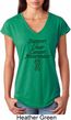 Support Liver Cancer Awareness Ladies Tri Blend V-neck