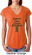 Support Liver Cancer Awareness Ladies Tri Blend V-neck