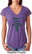 Support Liver Cancer Awareness Ladies Tri Blend V-neck