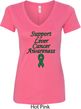 Support Liver Cancer Awareness Ladies V-Neck