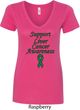 Support Liver Cancer Awareness Ladies V-Neck