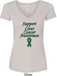 Support Liver Cancer Awareness Ladies V-Neck