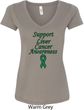 Support Liver Cancer Awareness Ladies V-Neck