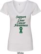 Support Liver Cancer Awareness Ladies V-Neck