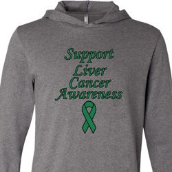 Support Liver Cancer Awareness Lightweight Hoodie