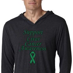 Support Liver Cancer Awareness Lightweight Hoodie Tee