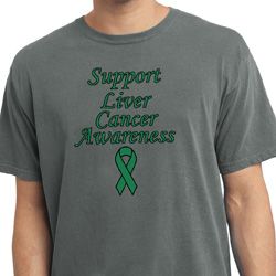 Support Liver Cancer Awareness Pigment Dyed T-shirt