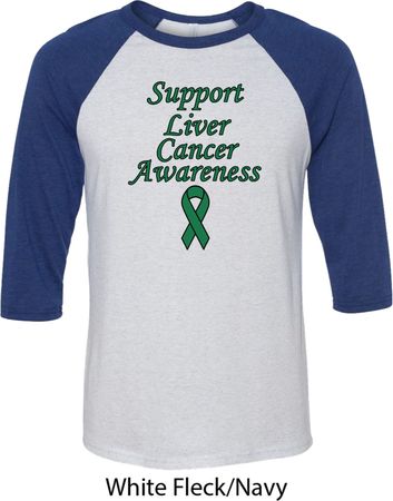 Support Liver Cancer Awareness Raglan Shirt