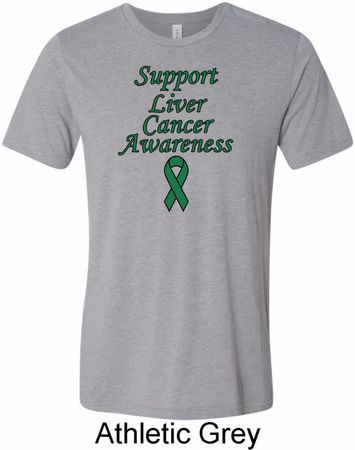 Support Liver Cancer Awareness Tri Blend Tee