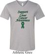 Support Liver Cancer Awareness Tri Blend V-neck