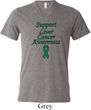 Support Liver Cancer Awareness Tri Blend V-neck