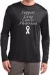 Support Lung Cancer Awareness Dry Wicking Long Sleeve
