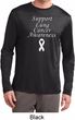 Support Lung Cancer Awareness Dry Wicking Long Sleeve
