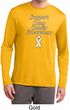 Support Lung Cancer Awareness Dry Wicking Long Sleeve