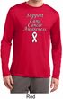 Support Lung Cancer Awareness Dry Wicking Long Sleeve