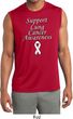 Support Lung Cancer Awareness Dry Wicking Sleeveless Shirt