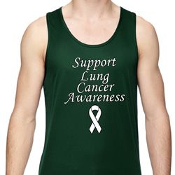 Support Lung Cancer Awareness Dry Wicking Tank Top