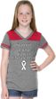 Support Lung Cancer Awareness Girls Football Tee