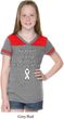 Support Lung Cancer Awareness Girls Football Tee