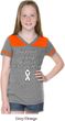 Support Lung Cancer Awareness Girls Football Tee