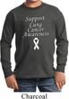 Support Lung Cancer Awareness Kids Long Sleeve