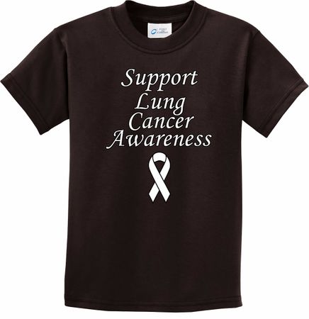 Support Lung Cancer Awareness Kids T-shirt