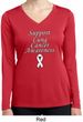 Support Lung Cancer Awareness Ladies Dry Wicking Long Sleeve