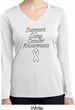 Support Lung Cancer Awareness Ladies Dry Wicking Long Sleeve