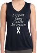 Support Lung Cancer Awareness Ladies Dry Wicking Sleeveless Shirt