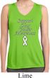 Support Lung Cancer Awareness Ladies Dry Wicking Sleeveless Shirt
