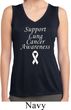 Support Lung Cancer Awareness Ladies Dry Wicking Sleeveless Shirt