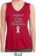 Support Lung Cancer Awareness Ladies Dry Wicking Sleeveless Shirt